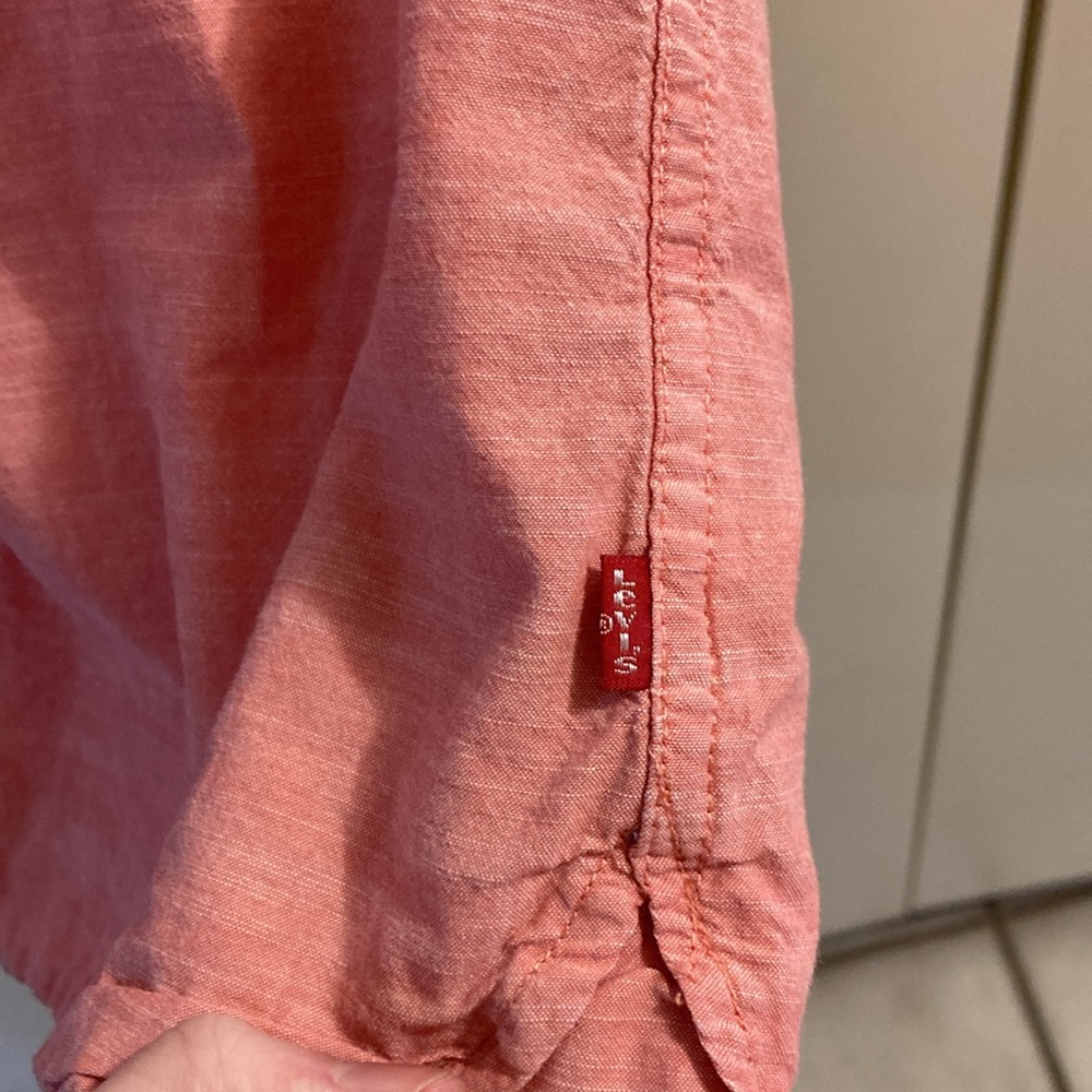 Levi’s short sleeve button down shirt salmon - Picture 5 of 7